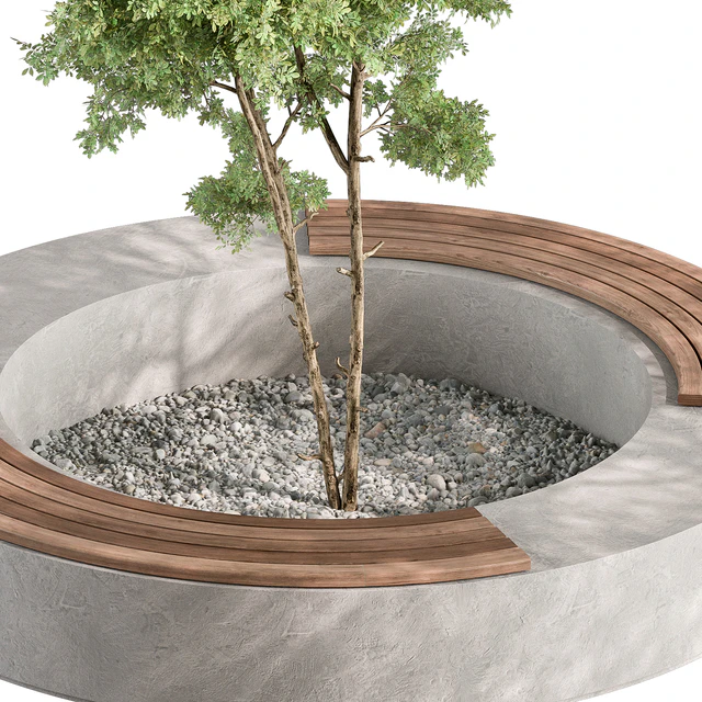 Urban Furniture Bench with Plants 59 — Descargar