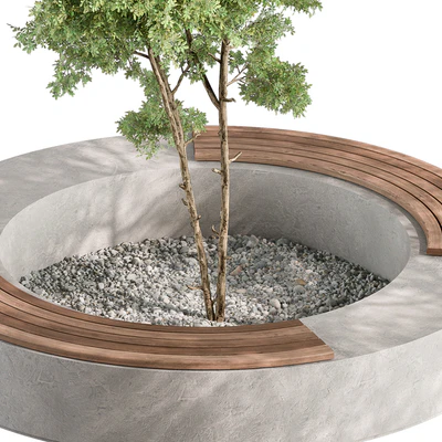 Urban Furniture Bench with Plants 59 — Ver 3