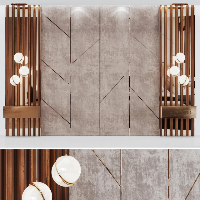 Headboard decoration with bedside tables — Descargar