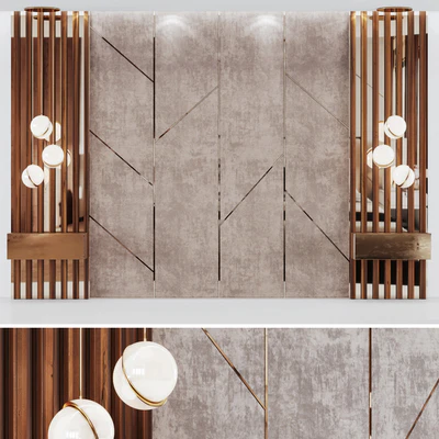 Headboard decoration with bedside tables — Ver 1