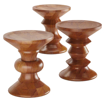 EAMES WALNUT STOOL — Ver 1
