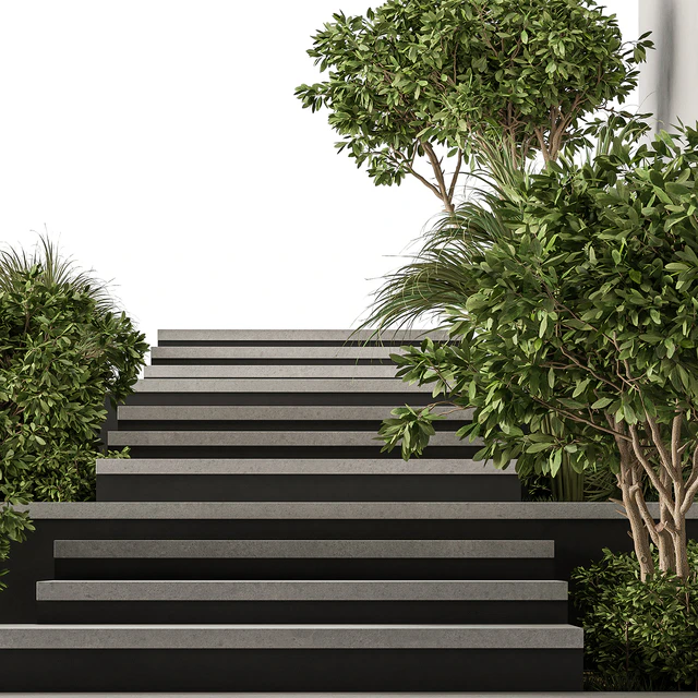 Landscape Furniture stairs with ivy and Garden - Architect Element 57 — Descargar