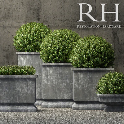 estate zinc footed planters — Ver 1