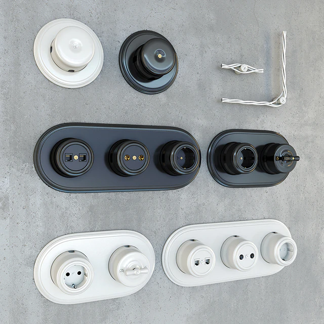 Designer wiring retro + sockets and switches — Descargar