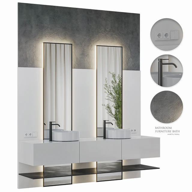 Bathroom furniture Bath Set 46 — Descargar