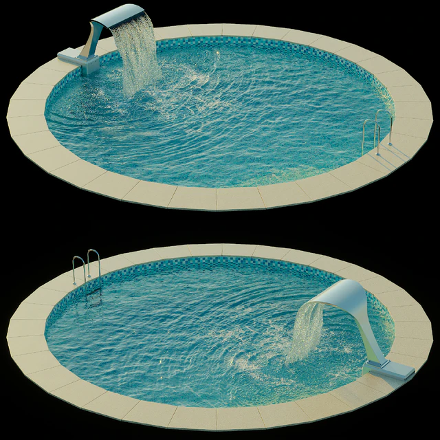 Swimming pool with waterfall — Descargar