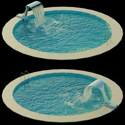 Swimming pool with waterfall — Ver 1