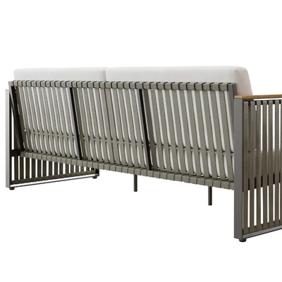 Outdoor garden wicker woven sofa Skyline design Horizon — Ver 3