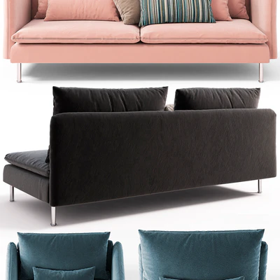 Sofas, chairs, couch, ottoman Ikea SODERHAMN — Ver 3