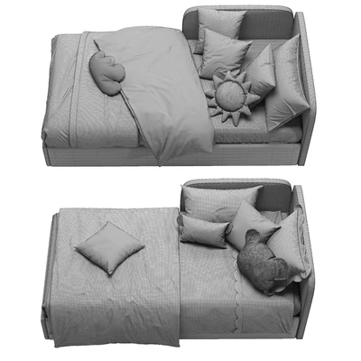 Corner Bed With Side Back — Вид 3