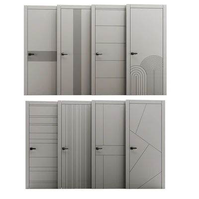 Set of interior doors LINEA. — Ver 4