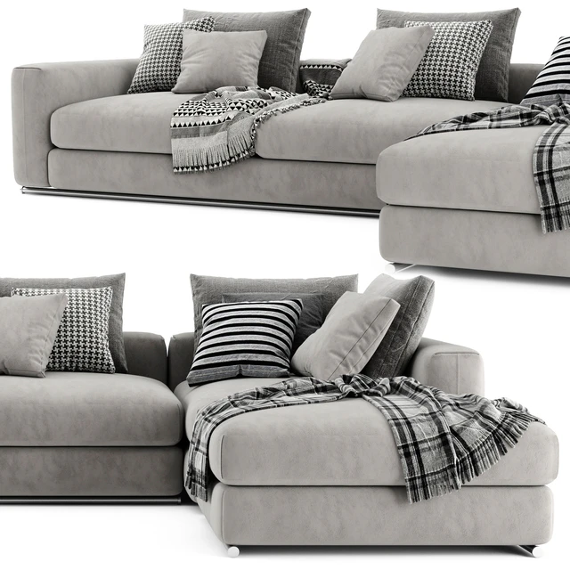Flexform Asolo Chaise Longue Sofa — Скачать