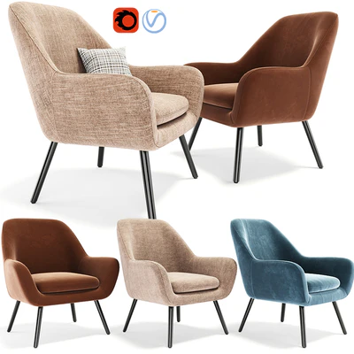 Memphis Velvet Armchair 02 — Вид 1
