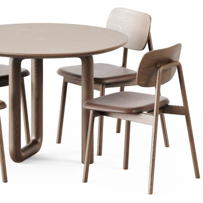 Mono Table by Objects and Ideas and Wooden Klara Chair by Moroso — Вид 3