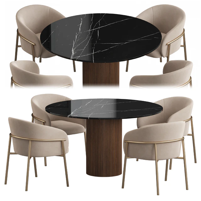 Ostinato table Rimo chair Dining set — Скачать