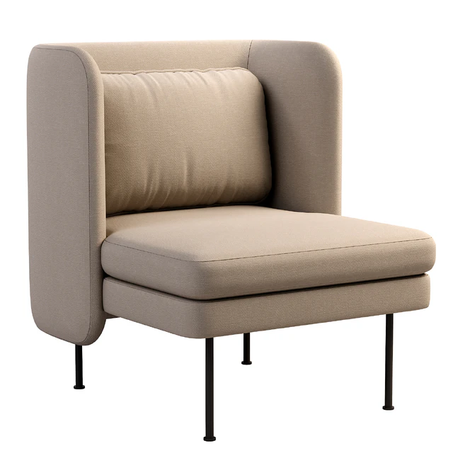 Bloke Velvet Lounge Chair — Descargar