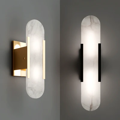 Geometric Harmony Alabaster Wall Lamp — Ver 3