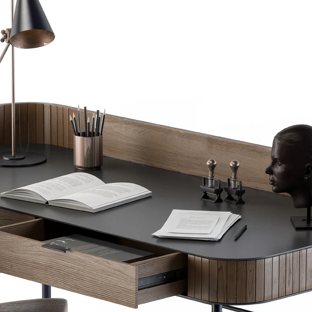 Vintage Wooden Office Desk — Descargar