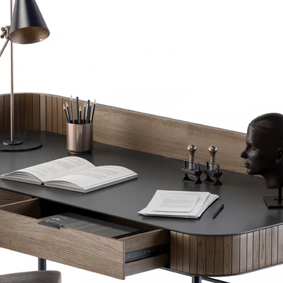 Vintage Wooden Office Desk — Ver 2