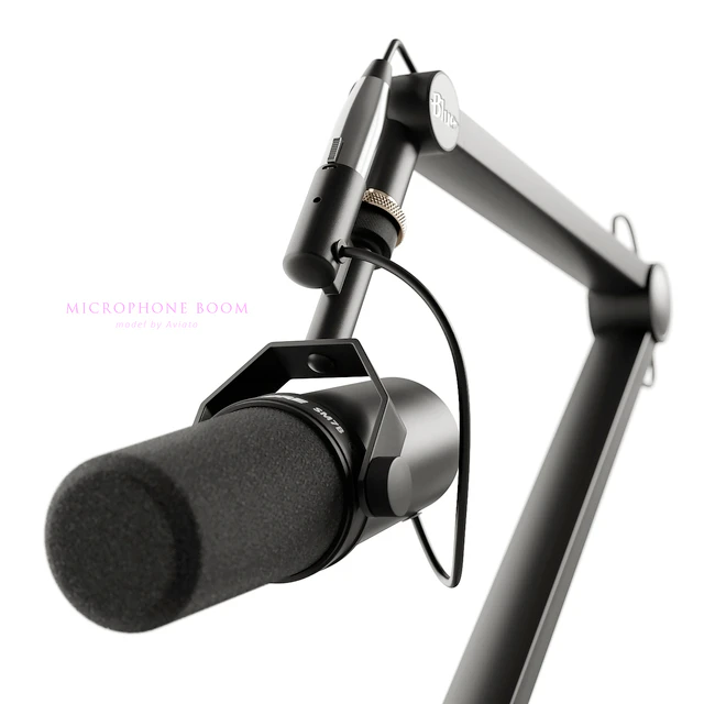 Microphone Shure & boom arm Blue — Скачать