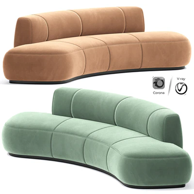 Morada Bubble Curved Fabric Sofa — Ver 1