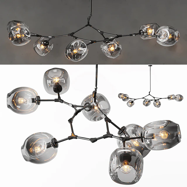 Люстра Сrumpled Bubble Gray Glass — Скачать