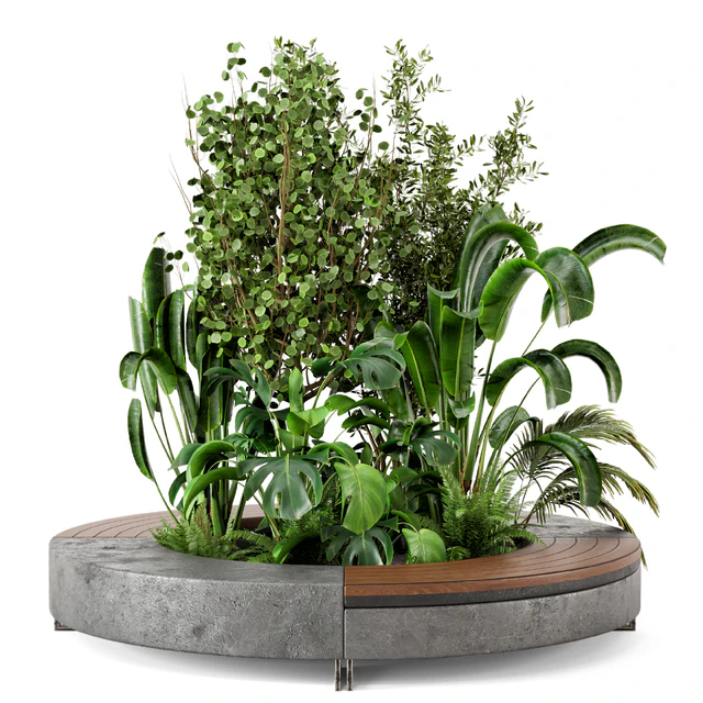 Outdoor Garden set bush and Tree - Garden Set 54 — Скачать