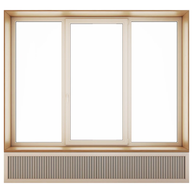 Plastic window with wooden slope — Descargar