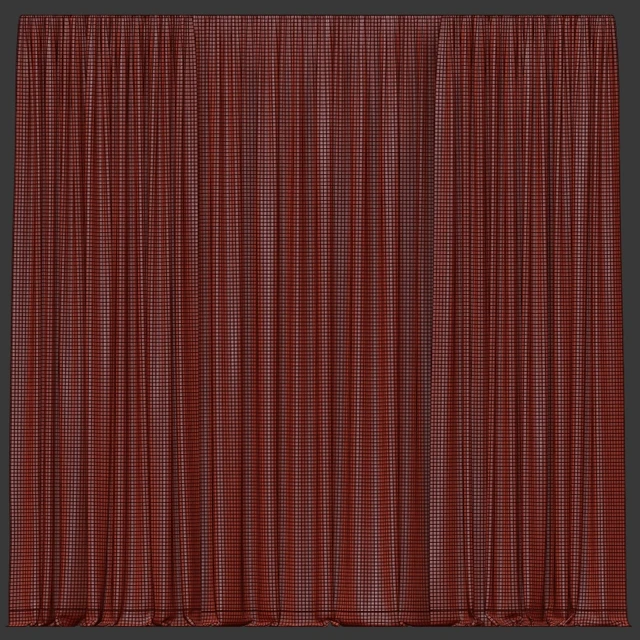 Curtains in two colors with tulle — Download
