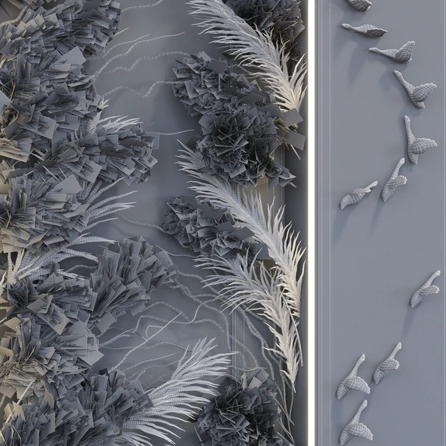 Decorative panel Birds Gold 3 — Скачать