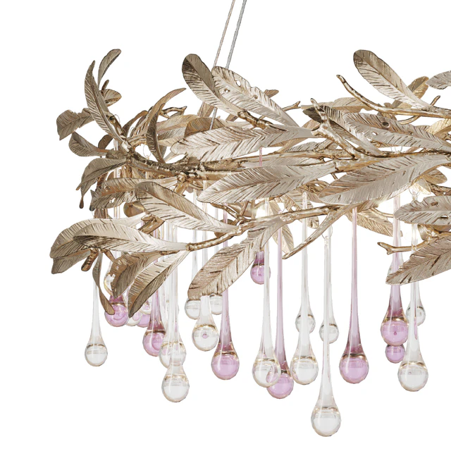 Chandelier in the form of drops and leaves OLIVIA — Descargar