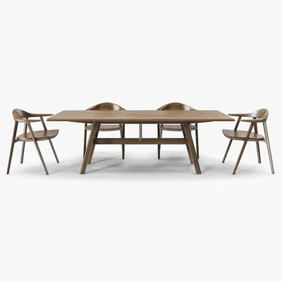 BassamFellows Mantis Side Chair & Kant Table — Ver 2