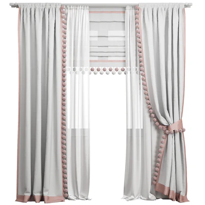 Curtain 76/ шторы с помпонами — Вид 1