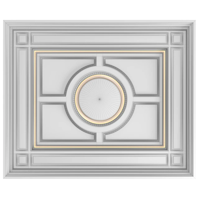 Кессонный потолок с подсветкой в классическом стиле .Modern coffered illuminated ceiling — Скачать