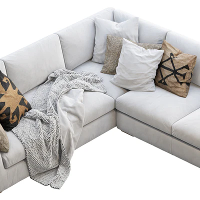 RH Modena Taper Arm L-Sectional sofa — Вид 2