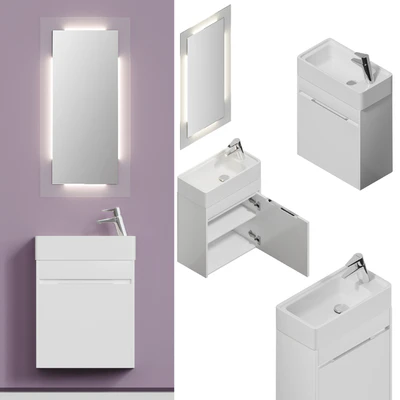 Furniture set Leeds 50 white and mystery eucalyptus — Ver 4