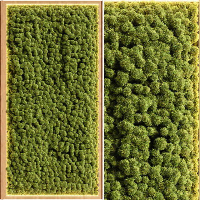 Wooden planks and vertical garden 08 — Скачать