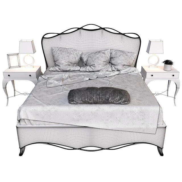 Caracole Ribbon bed & Parisian nightstand — Descargar