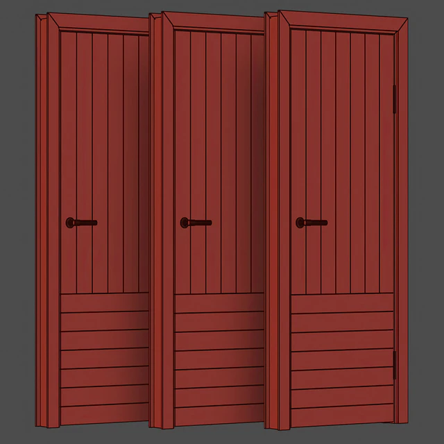 Wooden Door Set V13 / Interior and Exterior door set — Descargar