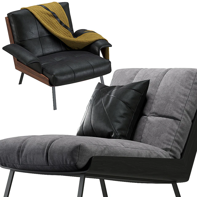 Daiki armchair by Minotti 2 version — Скачать