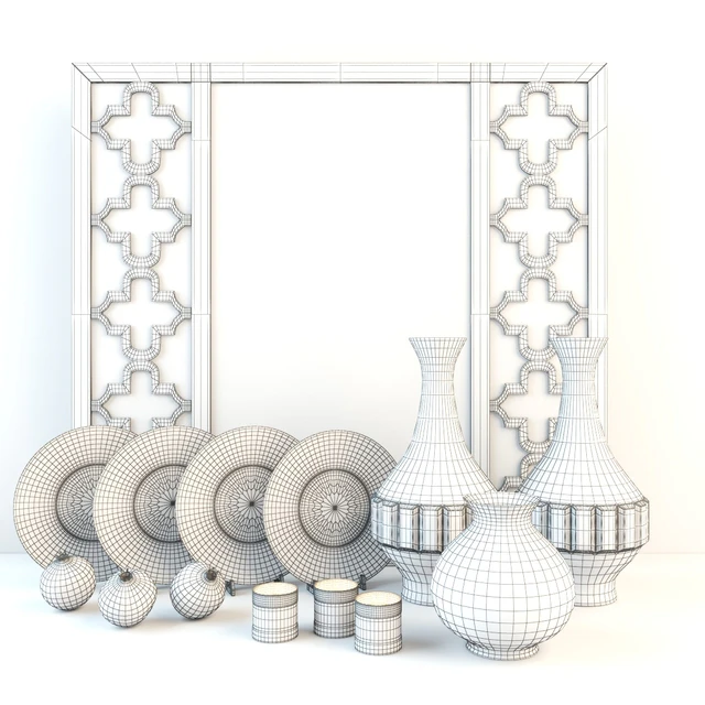 Decorative set in oriental style — Descargar