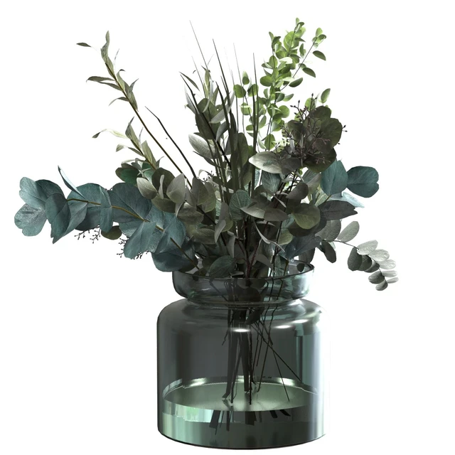 Bouquet of green eucalyptus, olive and herbs — Descargar
