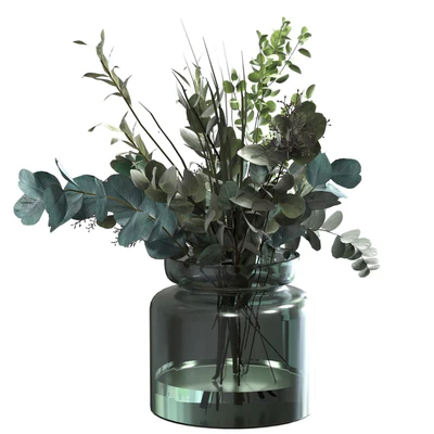 Bouquet of green eucalyptus, olive and herbs — Ver 3