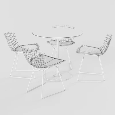 Knoll Bertoia Side Chair Arper Dizzy Table — Ver 3