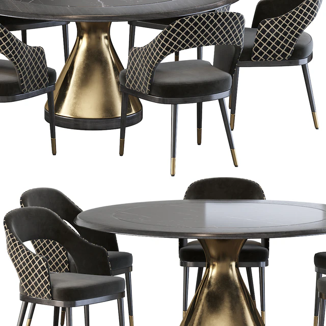 Stainless Steel Chair and Dolly Tonin Casa table — Скачать