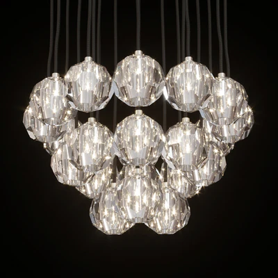 Restoration Hardware BOULE DE CRISTAL ROUND CLUSTER 24 Nickel — Ver 1