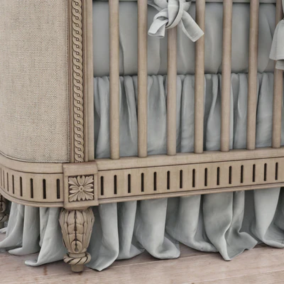 RH Belle Upholstered Crib (distressed linen) — Вид 3