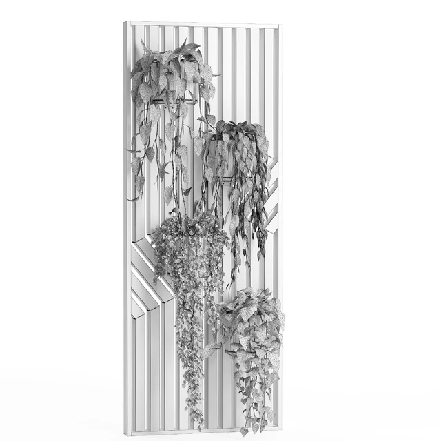 hanging plant-wooden wall — Скачать