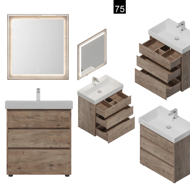 Nova Lite 60/75/85 3 drawers (rustic oak) — Descargar