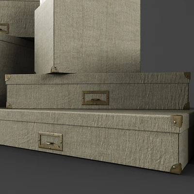 Restoration Hardware / Linen Office Storage Accessories Fog — Ver 2
